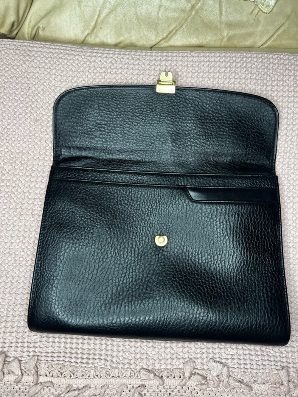 VINTAGE EXCUTIVE BURBERRYS BLACK LEATHER DOCUMENT/COMPUTER BAG - Picture 4 of 17